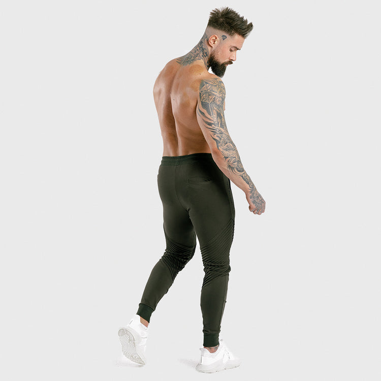 STATEMENT RIBBED JOGGERS- OLIVE